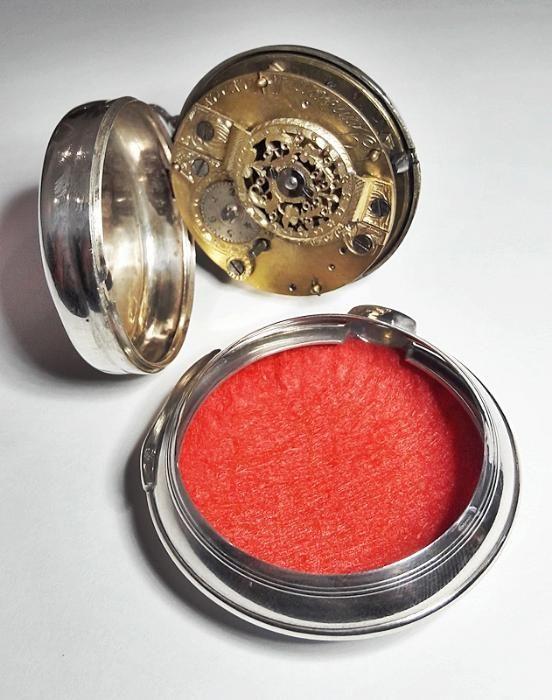 C1790 "Samson" London Verge Fusee Silver Pocket Watch, Men's Fashion