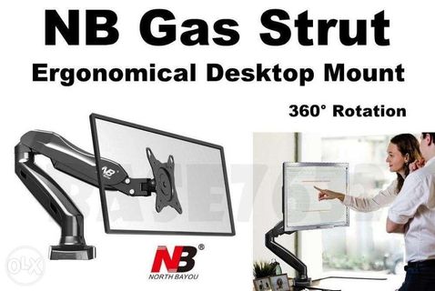 desk mount stand full motion swivel monitor arm gas spring lcd bracket