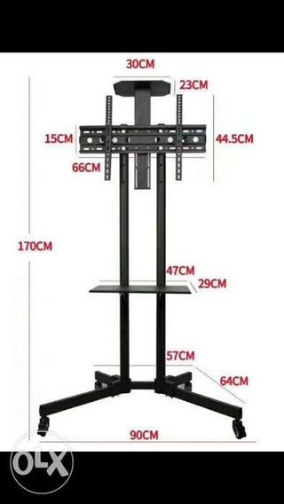 movable floor tv stand mount led lcd bracket fit for 26-55inch(0030)