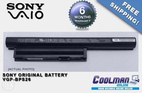 Genuine Battery for Sony Vaio VGP BPS26 BPS26A VBPL26 5300mAh 59Wh
