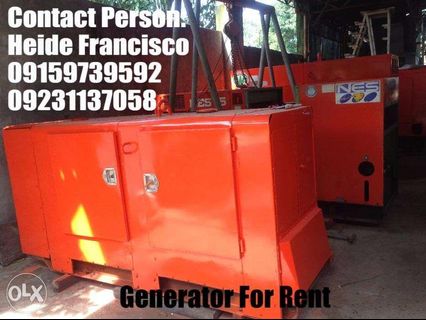 Generator For Rent 25kva upto 1250kva and Boom Truck Rental Services