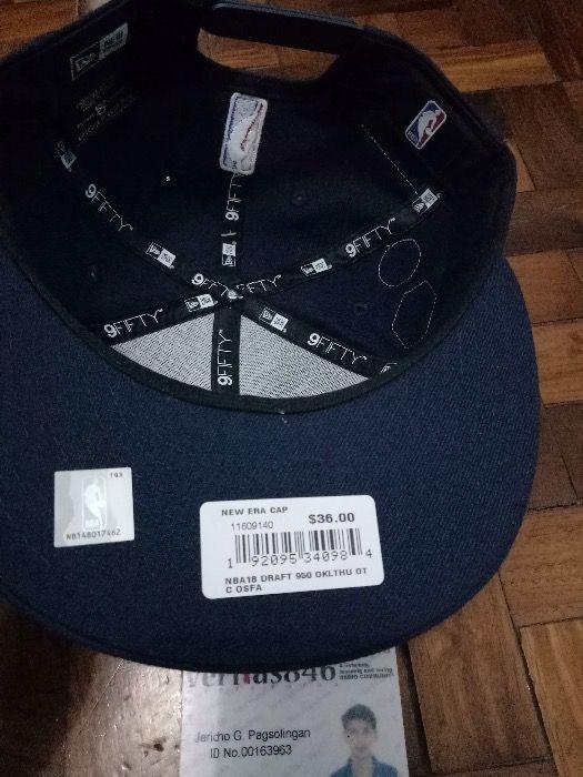 Brand New NEW ERA Oklahoma cap (Category: Caps & Hats) located in Manila. Submitted by shepags (Listing ID 238576074, Image 3). Description: Brand New! New Era 950 Oklahoma Thunder NBA Draft cap Selling for 1.5k. Slightly negotiable if kunin agad. Meet-up/pick-up: Boni Ave or near Mandaluyong Cityhall (Mon-Sat 10am-5pm) SM Molino (Bacoor, Cavite) (Mon-Sat 8pm).