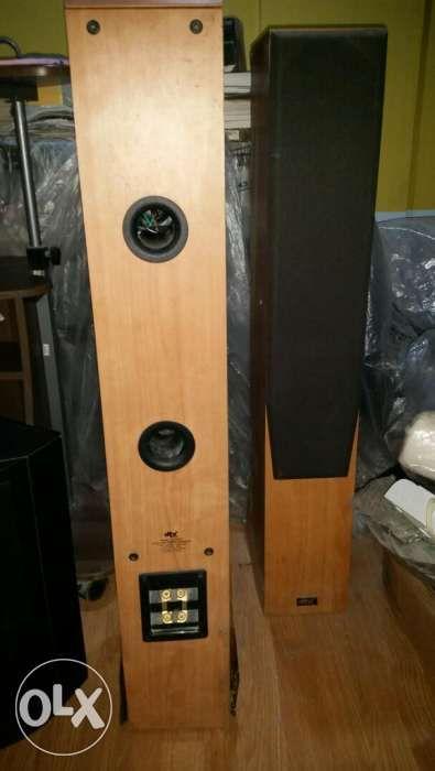 DTX Slimline Tower Speakers (Category: Soundbars, Speakers & Amplifiers) located in Paranaque City. Submitted by g.pedro (Listing ID 238581670, Image 2). Description: > DTX speaker system (1 pair) > Used iin home theater > Problem: water damaged base of the baffle. > BF Homes Parañaque >Php 7K for the pair. >09177952771.