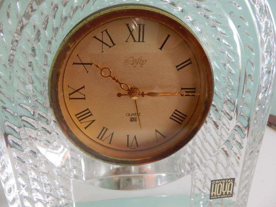 authentic lofty hoya crystal table clock with alarm made in japan, Furniture & Home Living, Home