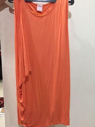Midi dress orange