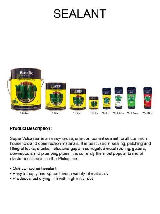 Bostik Rugby and Vulcaseal, Commercial & Industrial, Construction