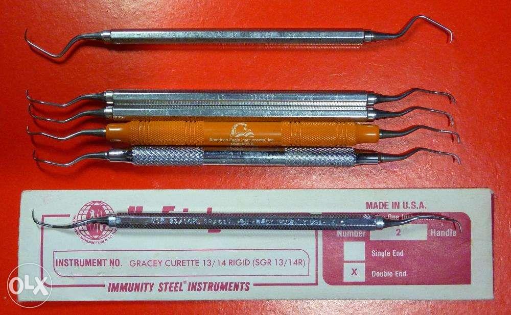 dental gracey curettes scalers hand instruments (Category: Visual & Hearing Aids) located in Manila. Submitted by binondodentist (Listing ID 238607467, Image 2). Description: dental hand instruments for sale gracey curettes - 1/2, 3/4, 5/6, 9/10, 11/12 scalers - 31/32, S204, U15/30, 13/14S, 17/18S in various brands like Hu-Friedy, GC Dental, American Eagle, American Dental Instruments most instruments at P950 each pickup binondo area only or send