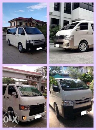 Van for rent hire rental Toyota Hiace with headrest and Grandia pasay manila makati parañaque