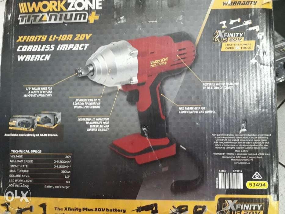 Cordless Impact Wrench Workzone Titanium 20V, Commercial & Industrial
