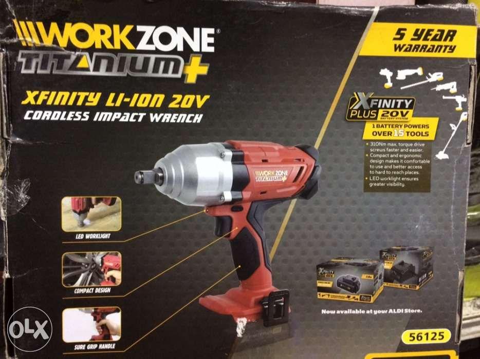 Cordless Impact Wrench Workzone Titanium 20V, Commercial & Industrial