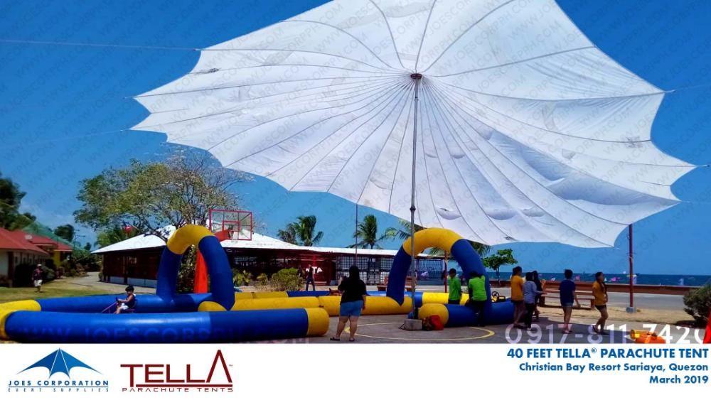 Umbrellalike parachute tents for big venues outdoor events weddings