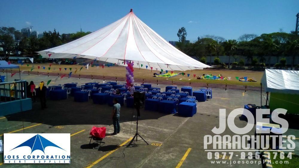 Umbrellalike parachute tents for big venues outdoor events weddings