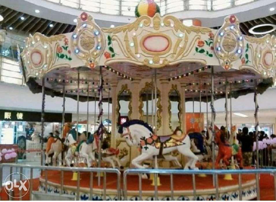 carousel wooden city train table