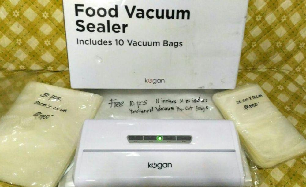 KOGAN Australia Vacuum Food Sealer with Vacuum Textured Plastic Bags