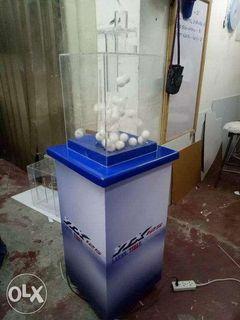 Airmix Tambiolo, Lottery Machine, Lottery Game, Raffle Machine, with pingpong balls FOR SALE FOR RENT