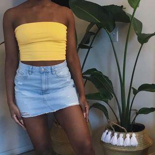 Yellow Tube Crop Top Yellow Tube Crop Top