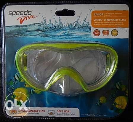 Speedo Junior Windward Swim Mask - Lime/Clear