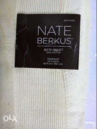 Nate Berkus Designer Bath Sheet Towel 33x65 Moondust NewUSA
