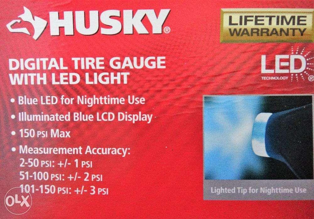 Husky Digital Tire Gauge with LED Light NewUSA, Furniture & Home Living