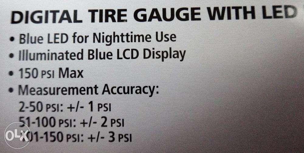 Husky Digital Tire Gauge with LED Light NewUSA, Furniture & Home Living