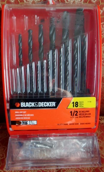 Black and Decker 18 Piece Drill Bit Set 71 700 NewUSA Furniture