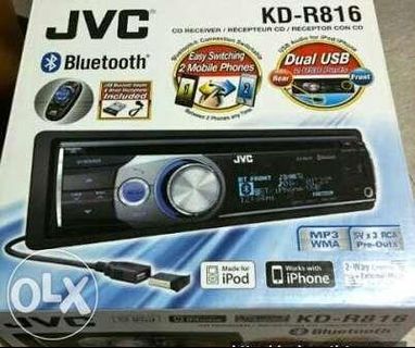JVC Bluetooth Kdr816 Dual USB MP3 stereo Radio original 1 single din