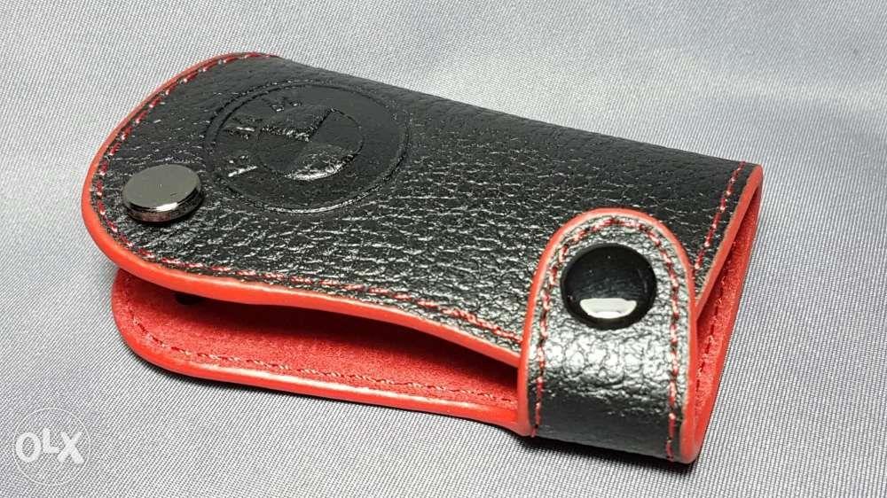 BMW leather key case red orange e90 x5 e60 e87 e83 x3 x4 e53 e57 e70, Car Parts & Accessories ...