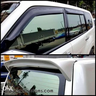 Pajero ck bk door visor rain gutter with clips new design thick flexible material other accs spoiler also available