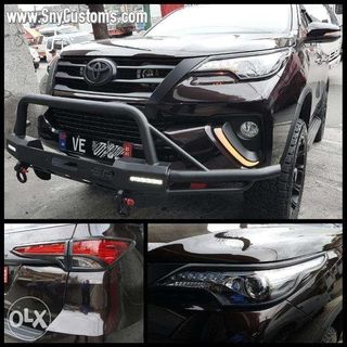 Fortuner smoke Matt black front and rear Headlamps taillight covers