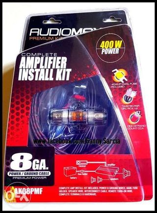 AudioMax wiring Audio Kit Gauge 8 RCA terminal fuse block professional