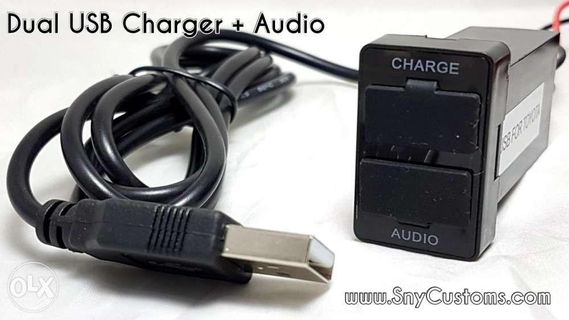 Toyota OEM Switch Dual USB charger and Audio control for car stereo