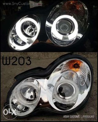 W203 Benz projector Headlamps light CCFL projector headlights tailligh