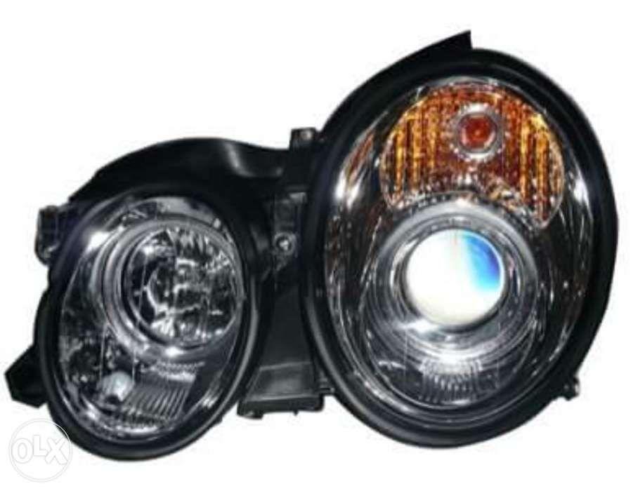 W208 projector Headlamps Upgrade with Angel Eyes CLK