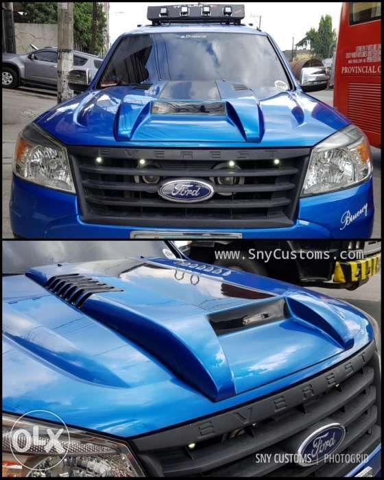 Raptor Hood Scoop Ford Ranger matte black Hoodscoop opt color deferred