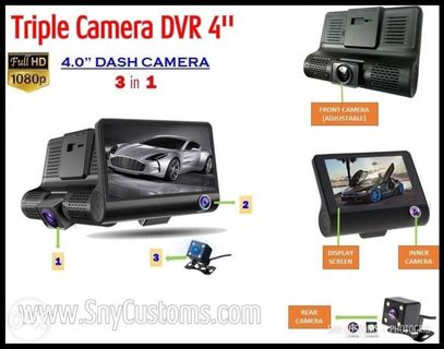 DVR 3 camera with reversal backing view big 4 LCD screen wrnty dfrd