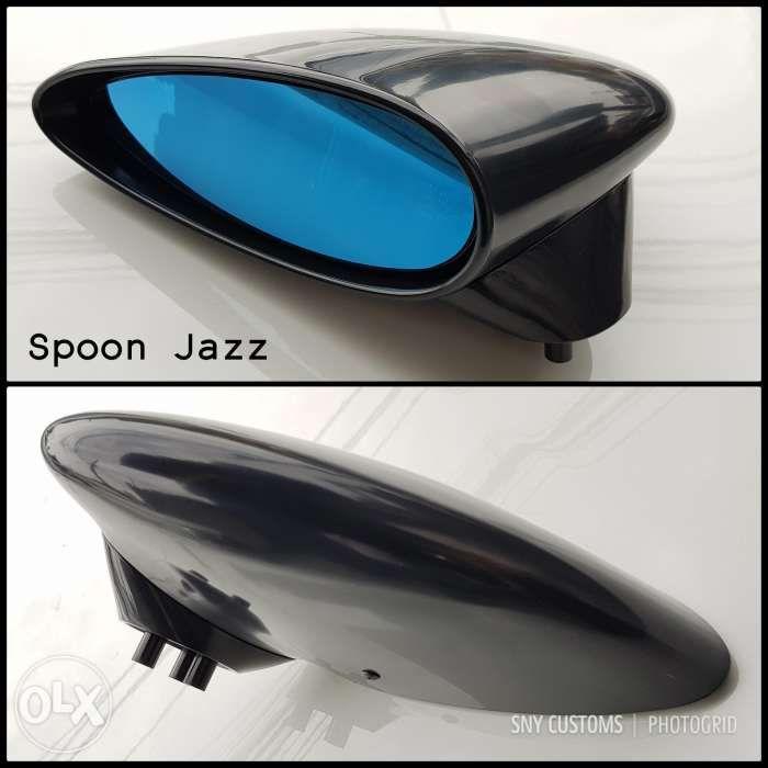 Spoon side mirror assembly blue lens Glass mirror pair jazz ge, Car ...