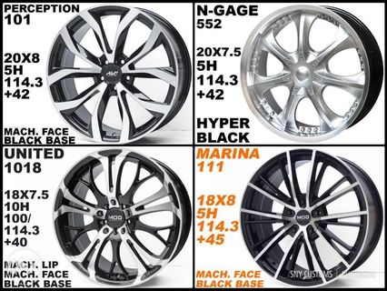 CRV Rav4 AWC 5x 114 rims Mags 18 inch also 20 pack wid Tires deferred