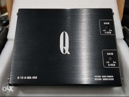 V12 Q 4Ch amplifier for stock headunits high pass input 50w x 4 wrnty