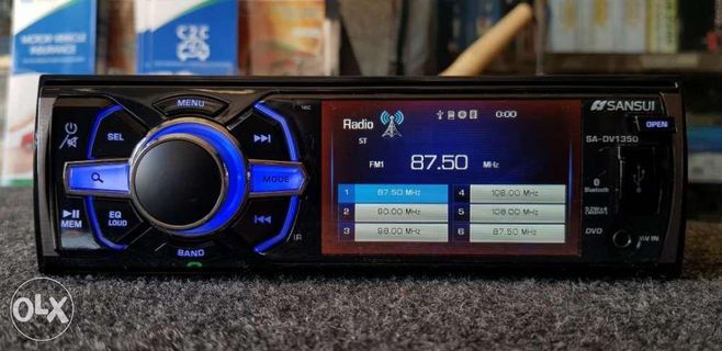 Sansui DVD LCD single Din USB radio AUX car stereo Bluetooth dv1350