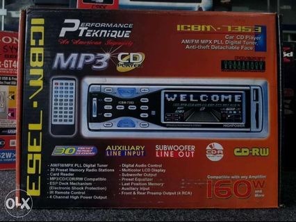 Car CD MP3 AUX in subwoofer out 160w car radio stereo Sale AUX RCA