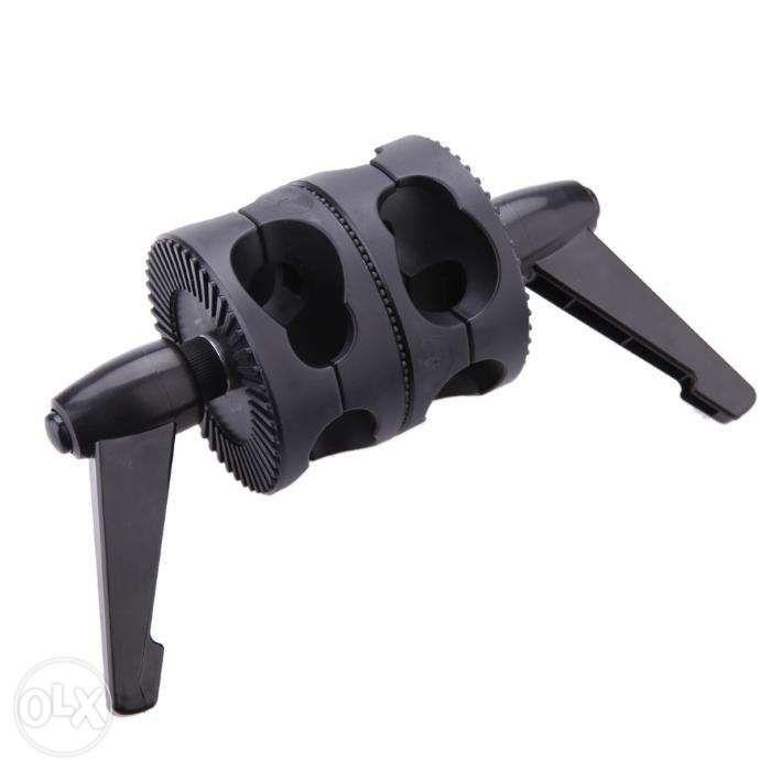 Pxel AABA1 Dual Grip Swivel Bracket Boom Arm Reflector Holder Stand
