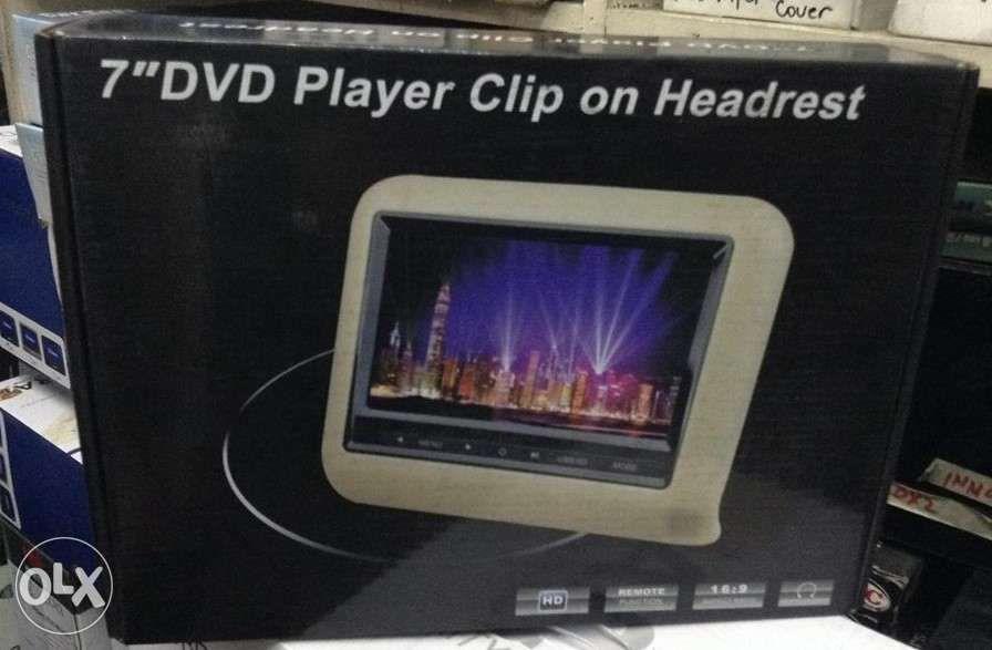 Clip On Headrest Monitor 7inch Monitor DVD Player Clip Remote Function