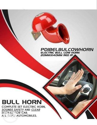 Electric Bull Cow Horn 20MM X140MM Red IP