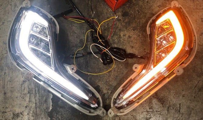 Hyundai Accent 2011 to 2017 Foglamp LED with LED DRL with signal light ...