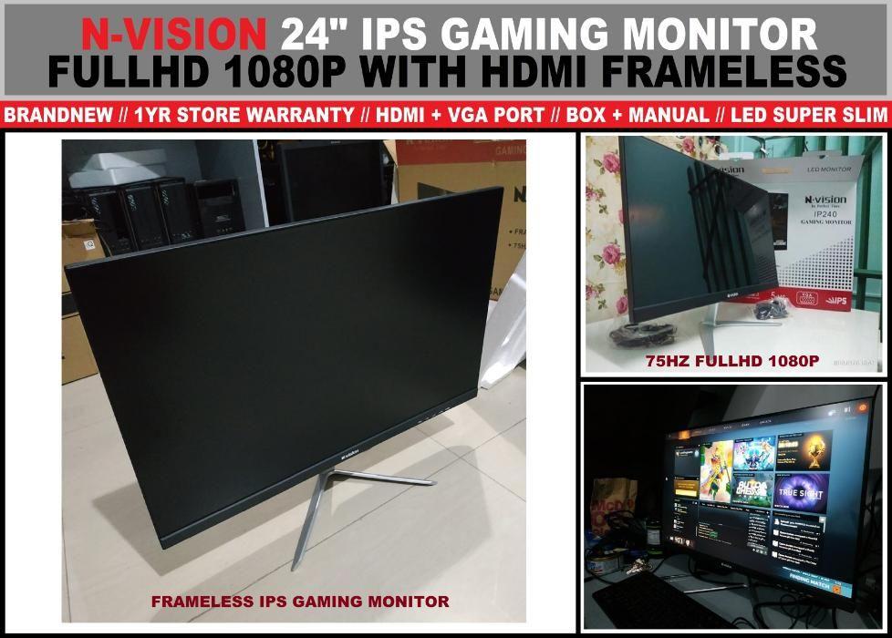 24 Inches Nvision Frameless Ips Brandnew Led Monitor Computers Tech Desktops On Carousell