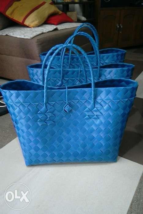 plastic woven handbag