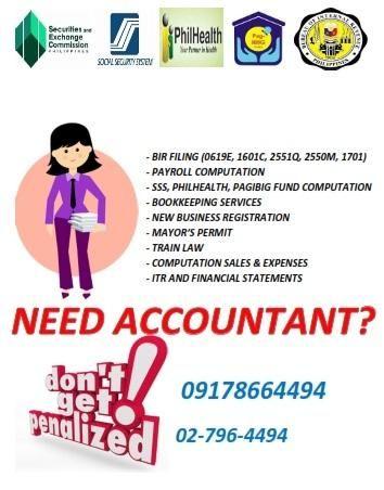 Accounting accountant bookkeeper CPA ITR business Accounting service