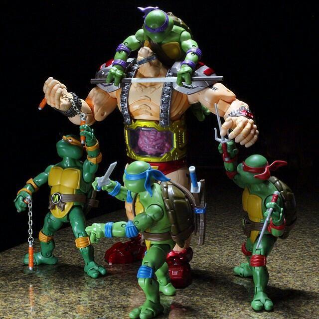 TMNT Ninja Turtle Set Krang cerebral bebob rocksteady 4 turtles ...