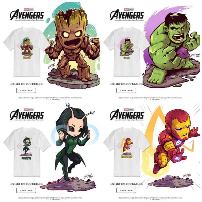 Marvel Avengers End Game Shirt (Category: Tshirts & Polo Shirts ) located in Manila. Submitted by refrain (Listing ID 238743232, Image 2). Description: Part of The Journey is The End. Witness the remaining Avengers assemble once more for the biggest fight of their lives as they attempt to undo Thanos actions and bring the universe back to how it was. Be the first one to get this limited edition T-shirt 299 pesos American Size (Unisex) 100% Cotton