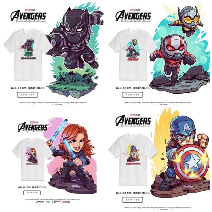 Marvel Avengers End Game Shirt (Category: Tshirts & Polo Shirts ) located in Manila. Submitted by refrain (Listing ID 238743232, Image 3). Description: Part of The Journey is The End. Witness the remaining Avengers assemble once more for the biggest fight of their lives as they attempt to undo Thanos actions and bring the universe back to how it was. Be the first one to get this limited edition T-shirt 299 pesos American Size (Unisex) 100% Cotton